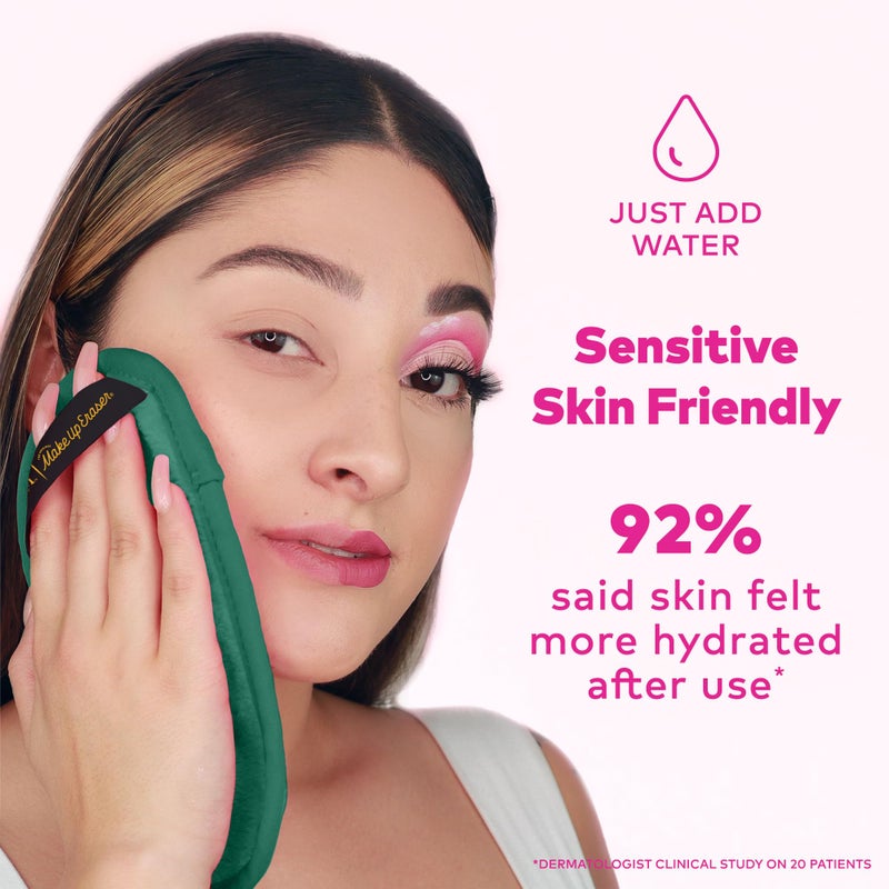 Makeup Eraser The Original MakeUp Eraser Mini PRO, Erase All Makeup With Just Water, Including Waterproof Mascara, Eyeliner, Foundation, Lipstick, Sunscreen and More! Harry Potter Slytherin, 1ct - Image 3